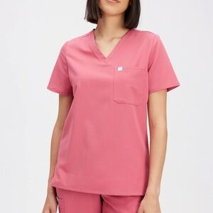 Garde malade set- one pocket top + straight leg scrub pants